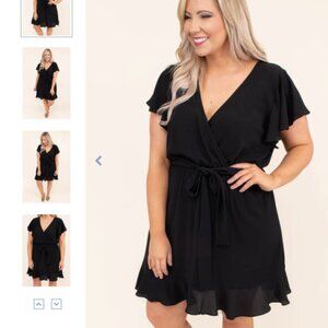 Black wrap dress